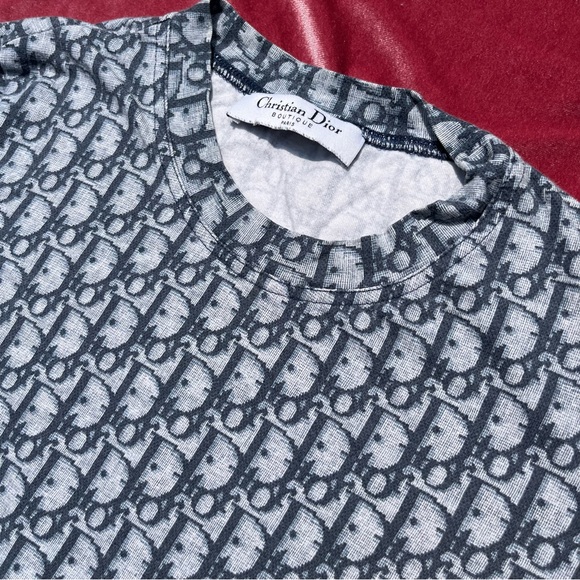 DIOR β’ AUTHENTIC Y2K VINTAGE MONOGRAM BABY TEE - Picture 2 of 9
